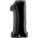 Number 1 Black 40" Foil Balloon Packaged — product