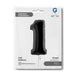Number 1 Black 40" Foil Balloon Packaged — packaging