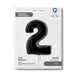 Number 2 Black 40" Foil Balloon Packaged — packaging