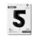 Number 5 Black 40" Foil Balloon Packaged — packaging