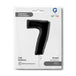 Number 7 Black 40" Foil Balloon Packaged — packaging
