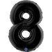 Number 8 Black 40" Foil Balloon Packaged — product