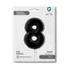 Number 8 Black 40" Foil Balloon Packaged — packaging