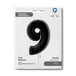 Number 9 Black 40" Foil Balloon Packaged — packaging