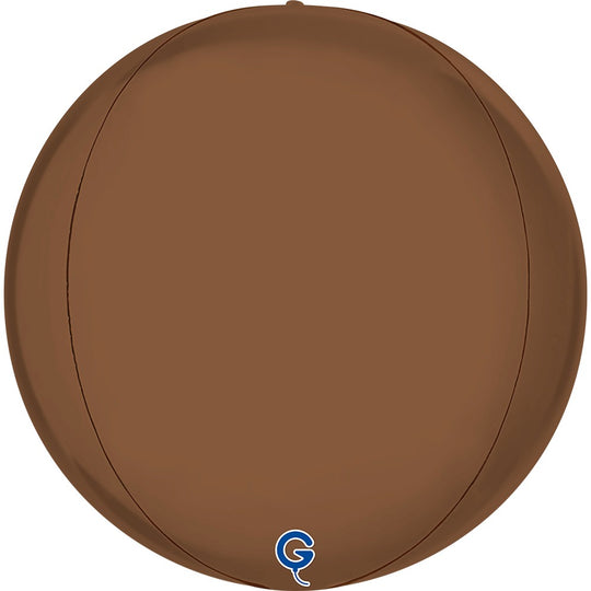 Grabo 15 inch Satin Chocolate Globe Balloon Packaged product