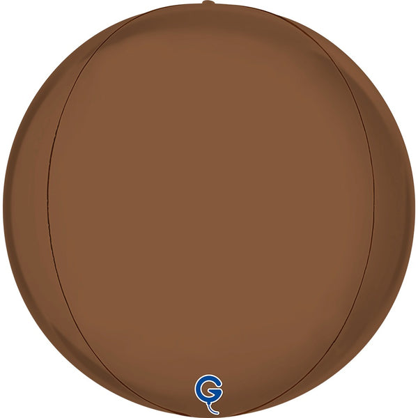 Grabo 15 inch Satin Chocolate Globe Balloon Packaged product