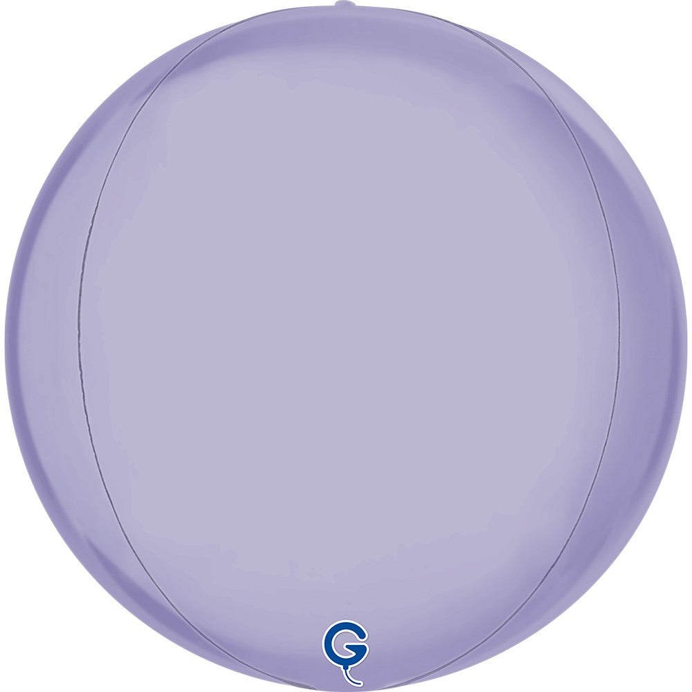 Grabo 15 inch Satin Lilac Globe Balloon Packaged product