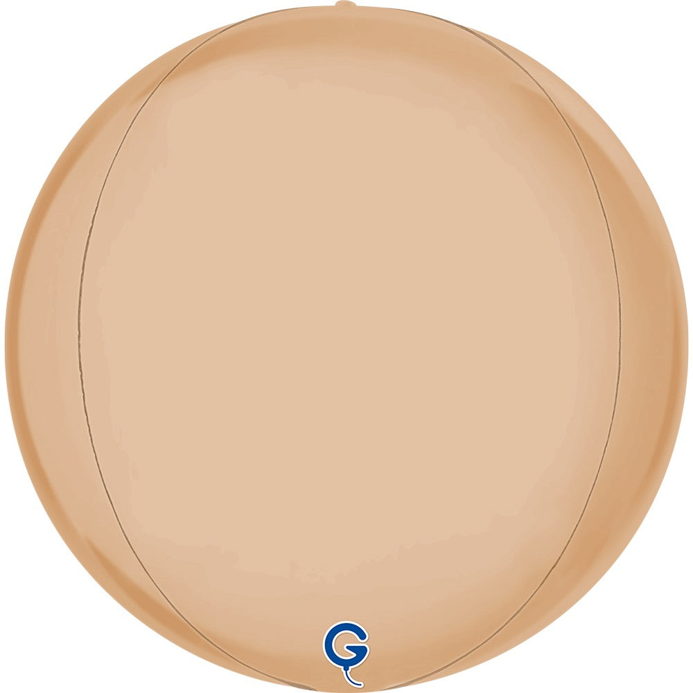 Grabo 15 inch Satin Nude Globe Balloon Packaged product
