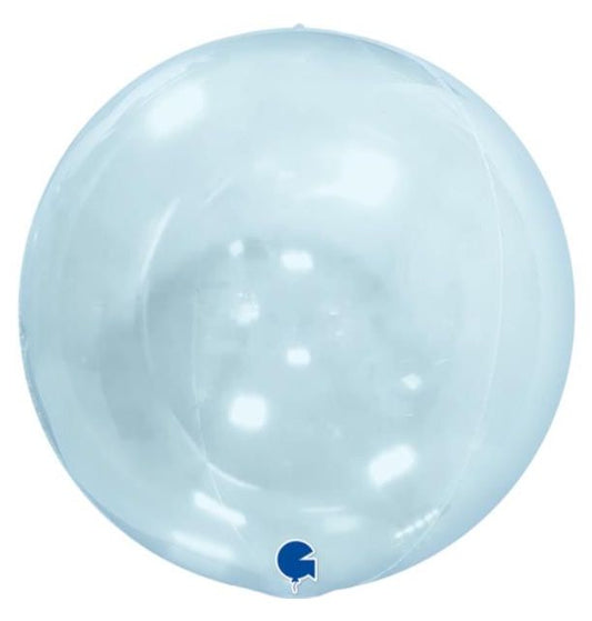 Globe 15"Transparent Blue 4D Foil Balloon Packaged Round Balloon