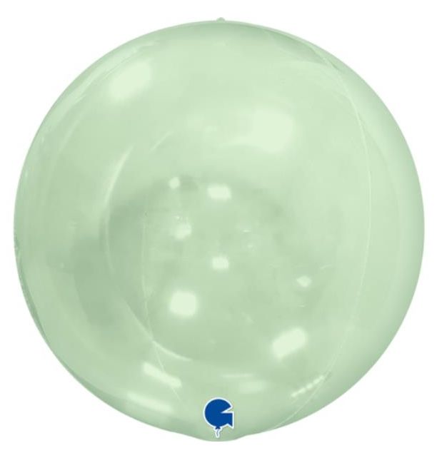 Globe 15"Transparent Green 4D Foil Balloon Packaged Round Balloon