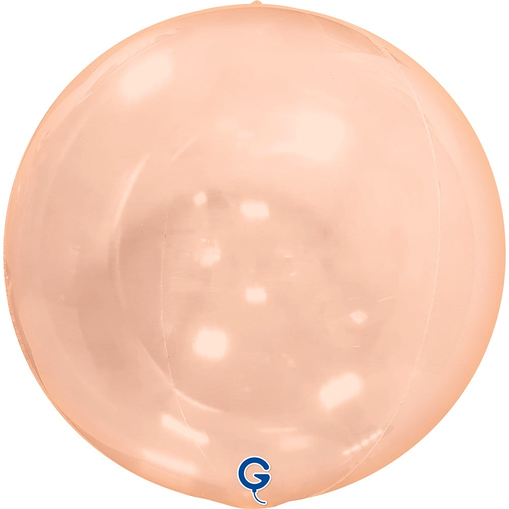 Grabo 15 inch Transparent Orange Globe Balloon Unpackaged (No Valve) product
