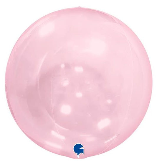 Globe 15"Transparent Pink 4D Foil Balloon Packaged Round Balloon