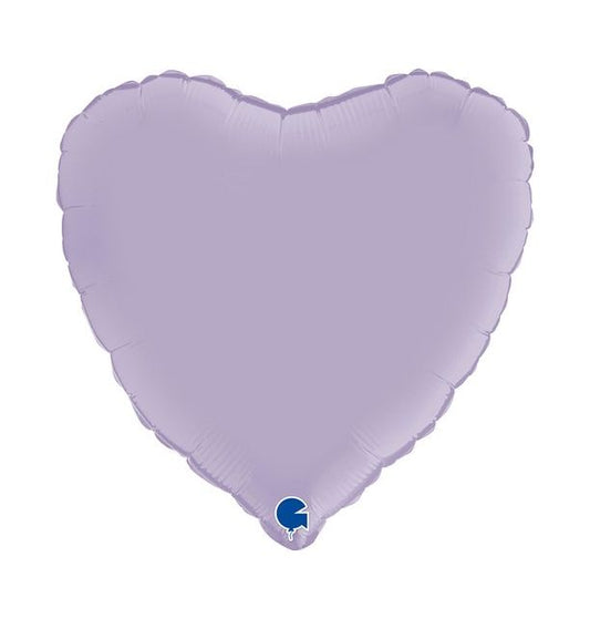 Heart 18"Satin Lilac Foil Balloon Packaged Heart shape