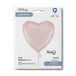 Grabo 18 inch Satin Pastel Pink Heart packaging