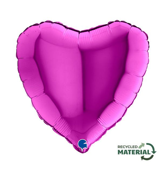 Heart 18"Purple Foil Balloon Packaged Heart shape