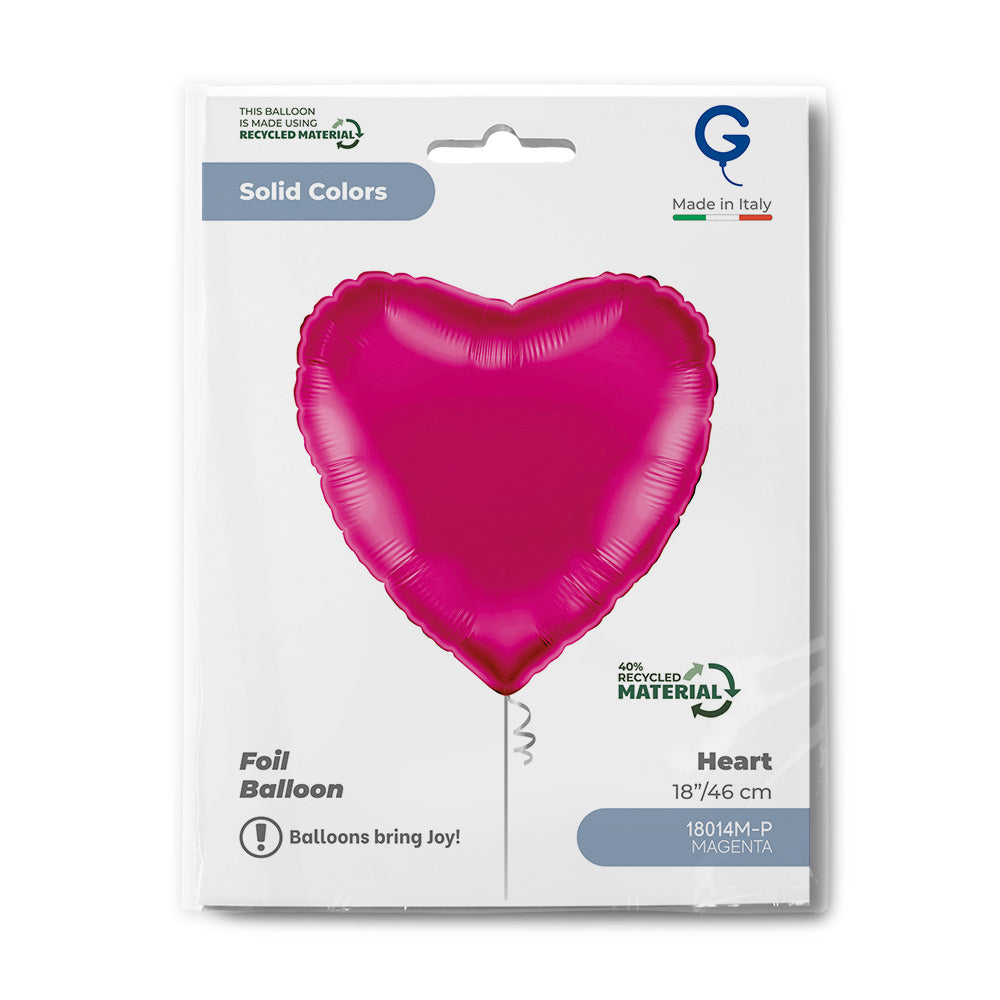 Grabo 18 inch Magenta Heart packaging