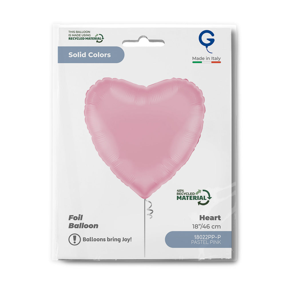 Grabo 18 inch Pastel Pink Heart packaging