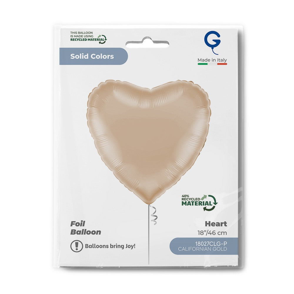 Grabo 18" Californian Gold Heart packaging