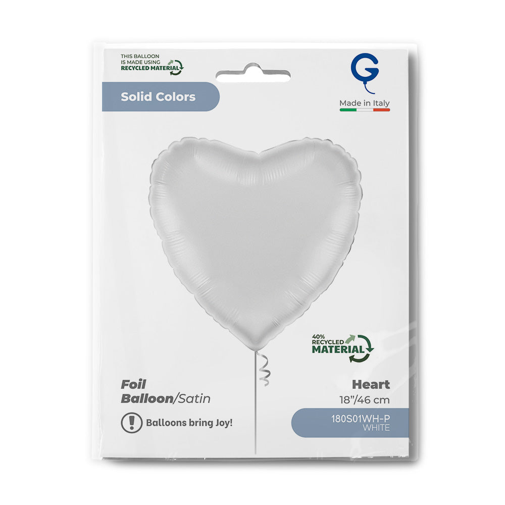 Grabo Heart 18"Satin White packaging