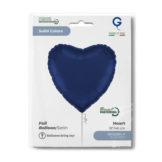 Grabo Heart 18inc Satin Blue Navy packaging