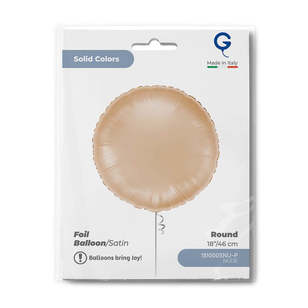 Grabo 18 inch Satin Nude Round packaging