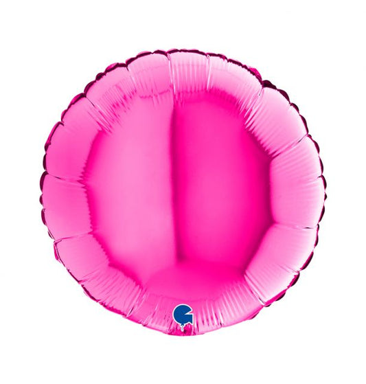 Round 18"Magenta Foil Balloon Packaged Round Balloon