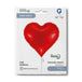 Grabo 18 inch Red Sweetie Heart Foil Balloon Packaged packaging