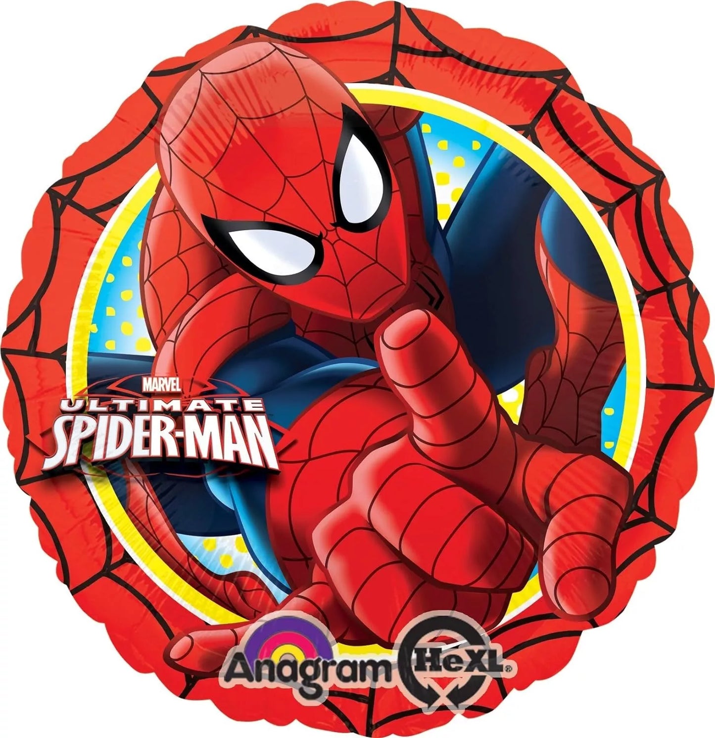 18" Round Ultimate Spiderman Balloon Packaged