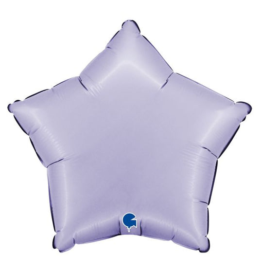 Star 18" Satin Lilac - Packaged Foil Balloon Star Shape