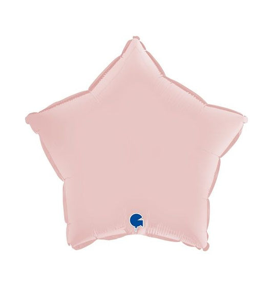 Star 18"Satin Pastel Pink Foil Balloon Packaged Star Shape