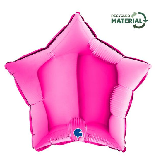 Star 18"Magenta Foil Balloon Packaged Star Shape