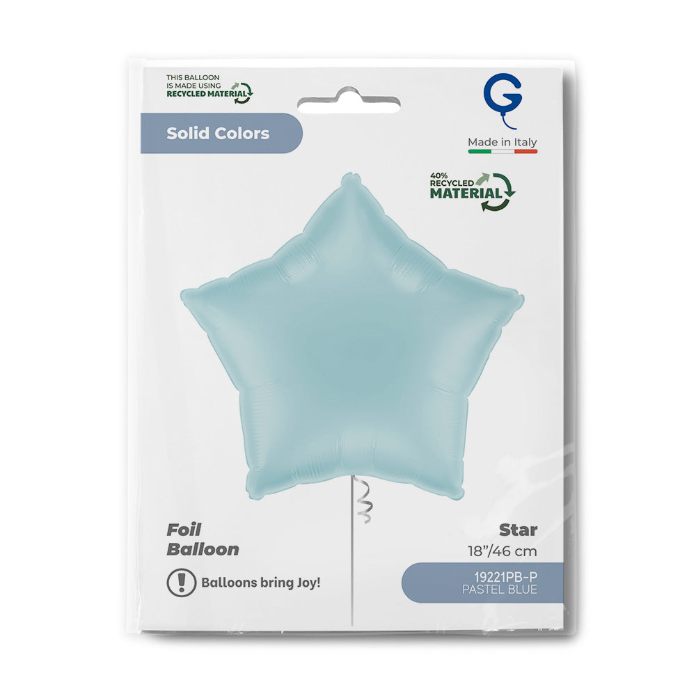 Grabo 18 inch Pastel Blue Star packaging