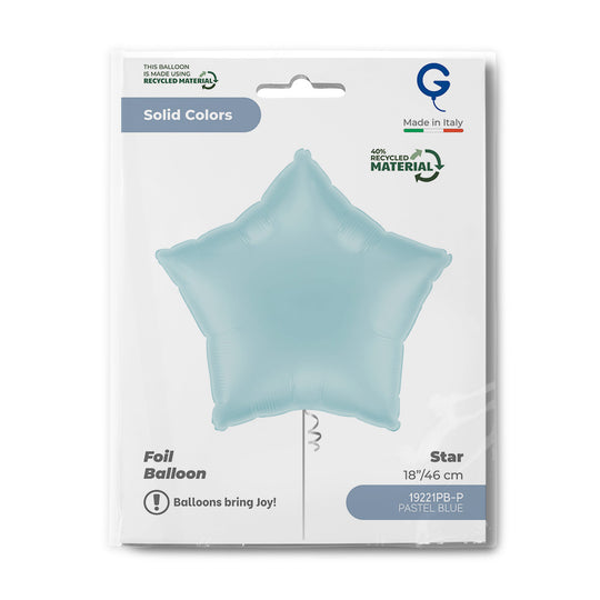Grabo 18 inch Pastel Blue Star packaging