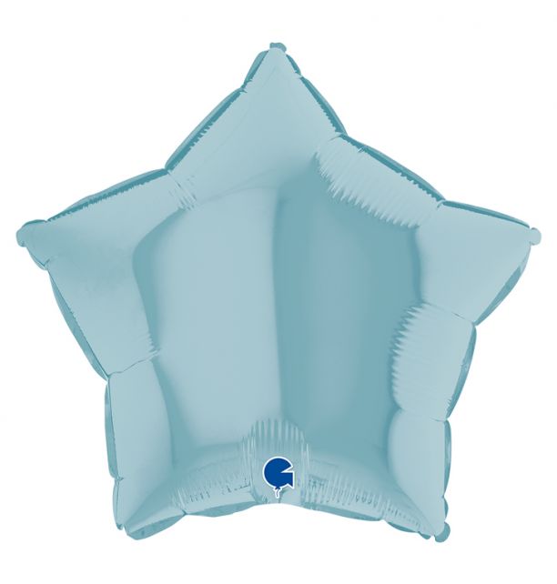 Star 18"Pastel Blue Foil Balloon Packaged Star Shape