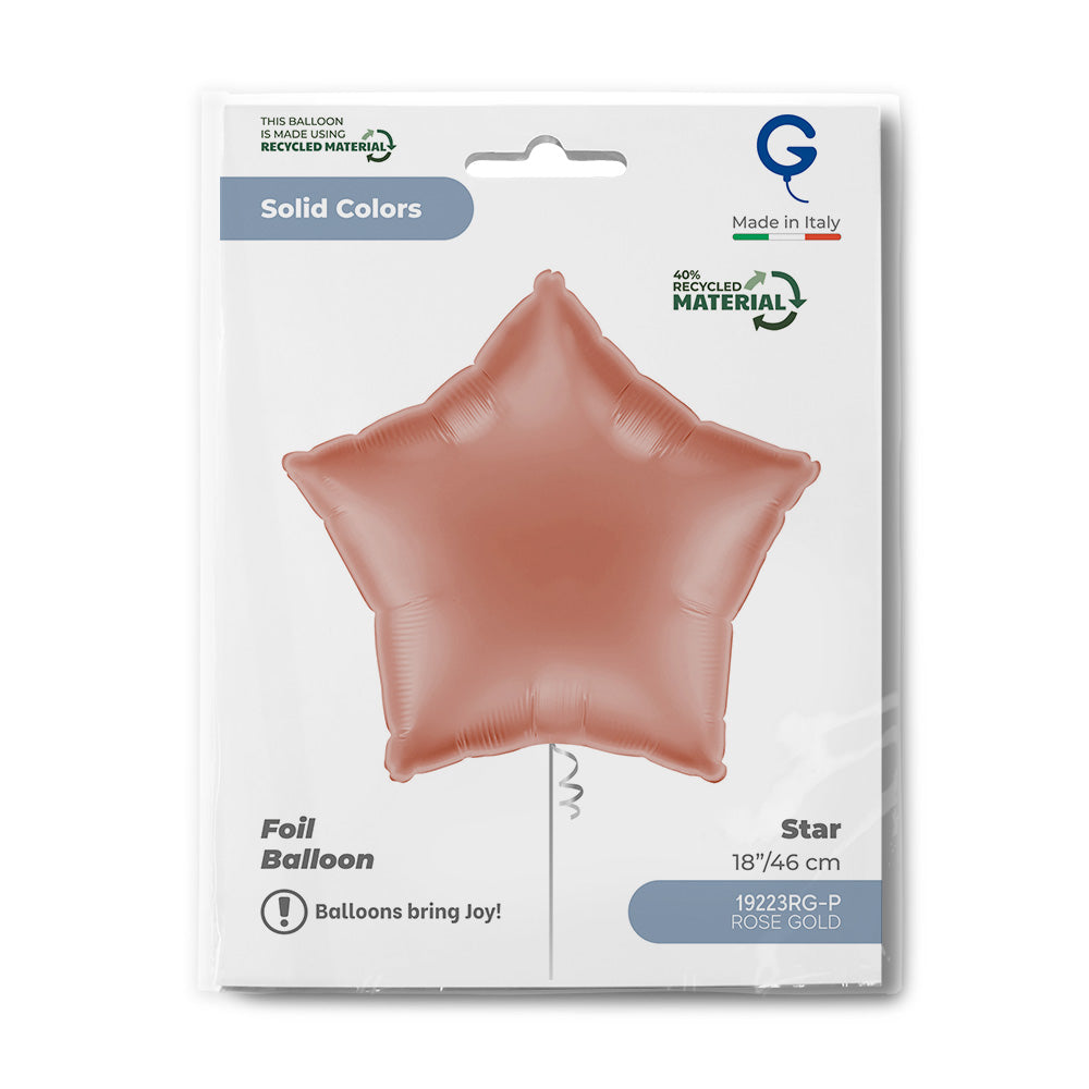 Grabo 18 inch Rose Gold Star packaging