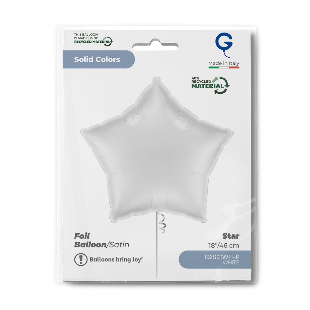 Grabo 18 inch Satin White Star packaging
