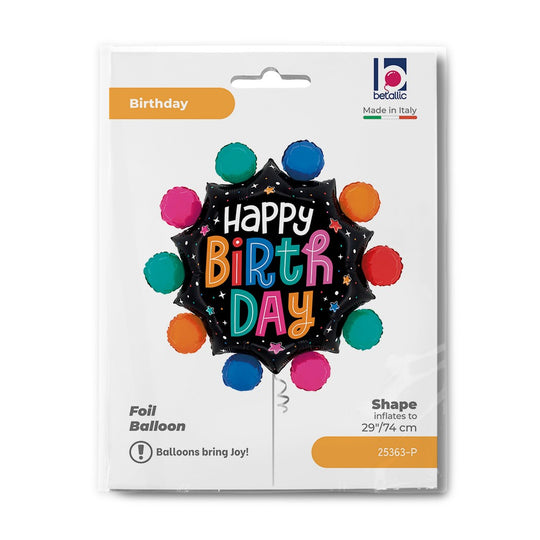 Grabo 29" Colourful Circles Birthday packaging
