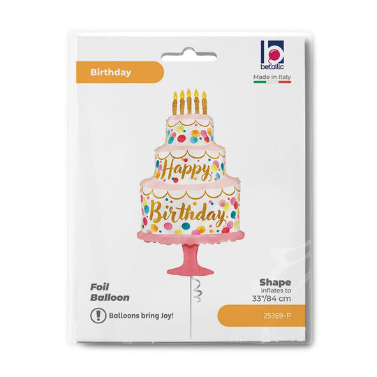 Grabo 33" Satin Birthday Pink Cake packaging