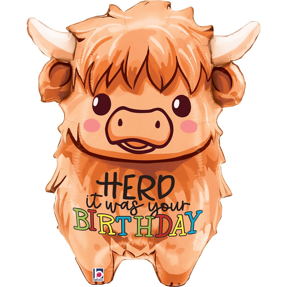 Grabo 27" Highland Cow Birthday product