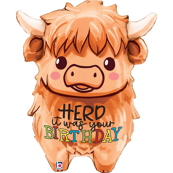 Grabo 27" Highland Cow Birthday product