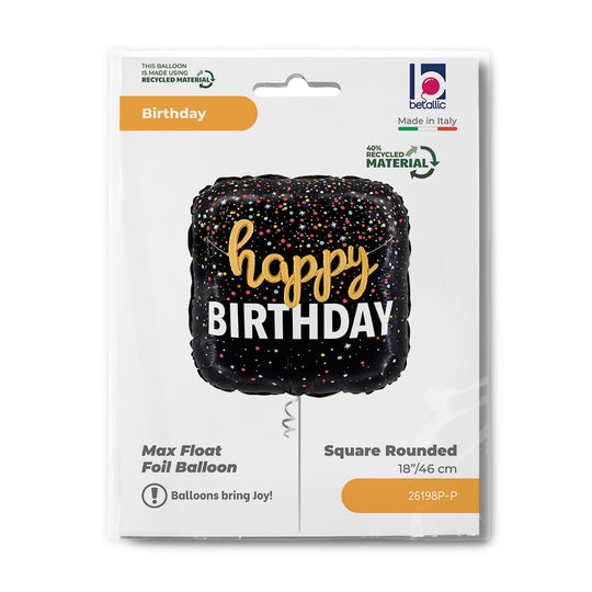 Grabo 18"" Birthday Script Confetti packaging