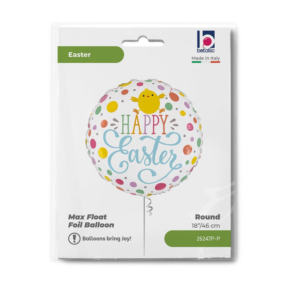 Grabo 18 inch Easter Dots Chick Foil Balloon packaging