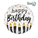Grabo 18" Satin Metallic BDay Candle product