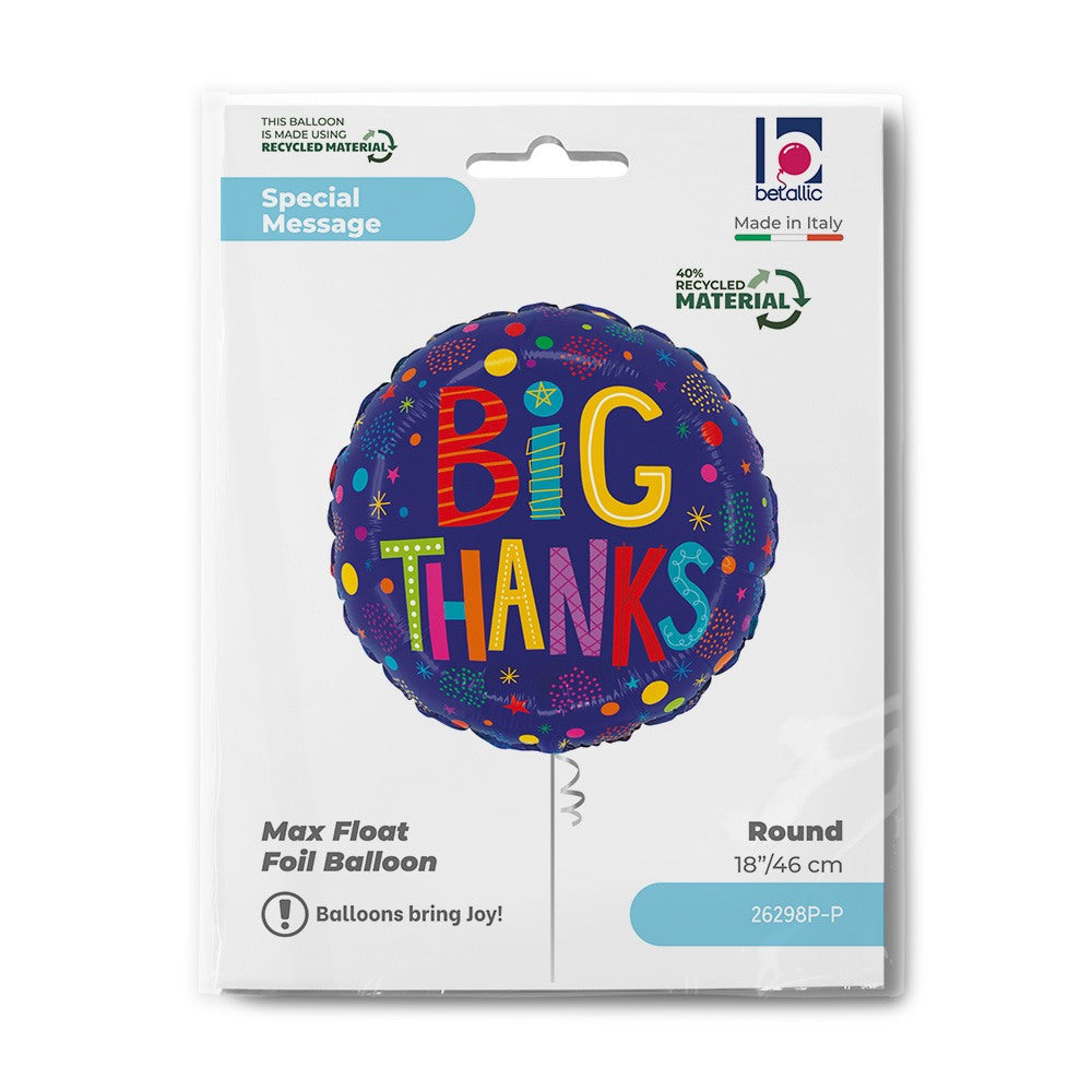 Grabo 18" Big Thanks Blue packaging