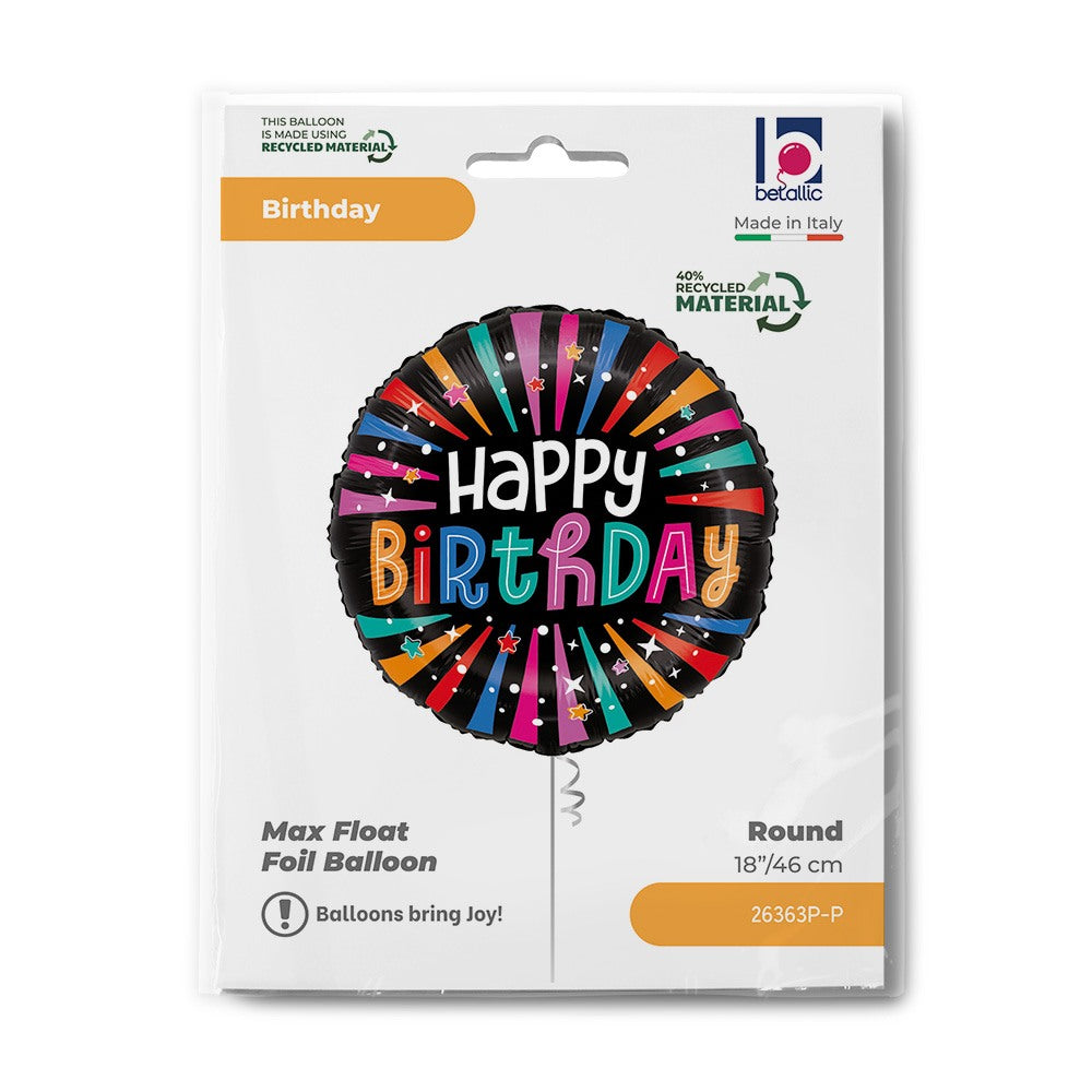 Grabo 18" Colourful Birthday Sparkle packaging
