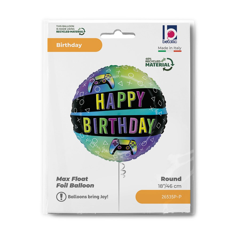 Grabo 18" Vivid Gaming Birthday packaging