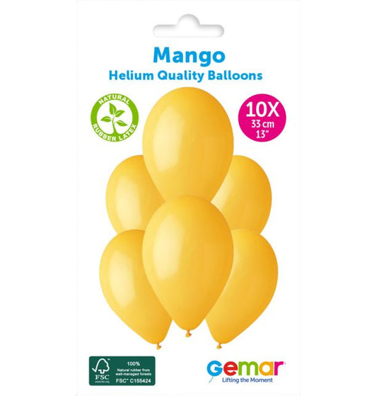 Gemar 13" Yellow #003 G120 10pcs Round Balloon