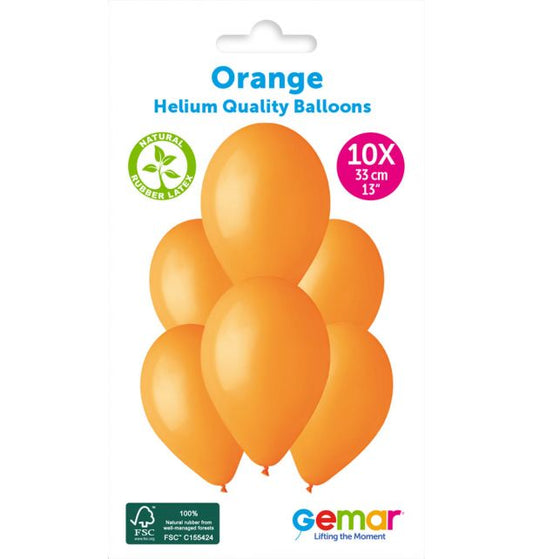 Gemar 13" Orange #004 G120 10pcs Round Balloon