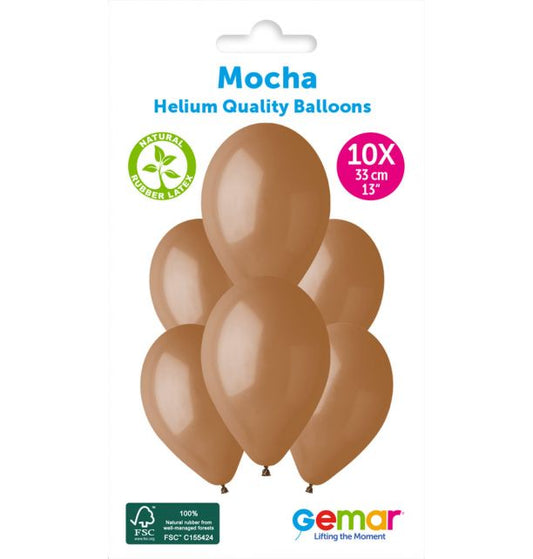 Gemar 13" Mocha #076 G120 10pcs Round Balloon