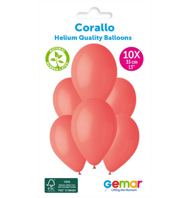 Gemar 13" Corallo #078 G120 10pcs Round Balloon